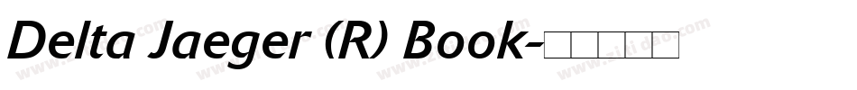 Delta Jaeger (R) Book字体转换